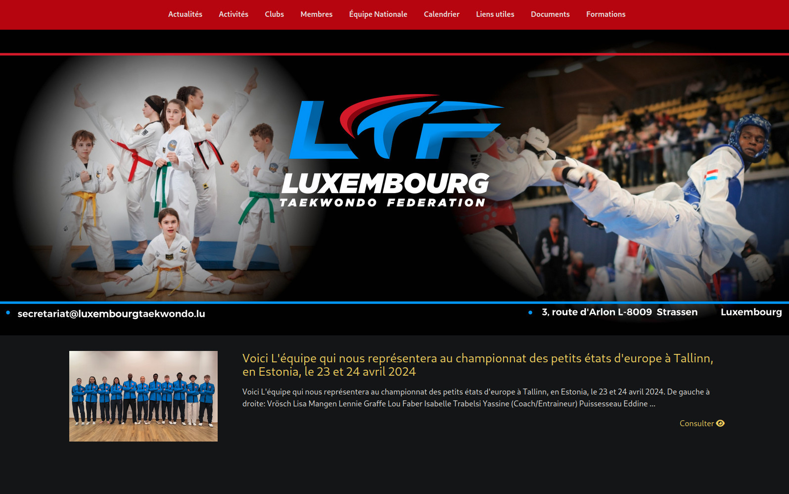 Site web de Fédération Luxembourgeoise de Taekwondo